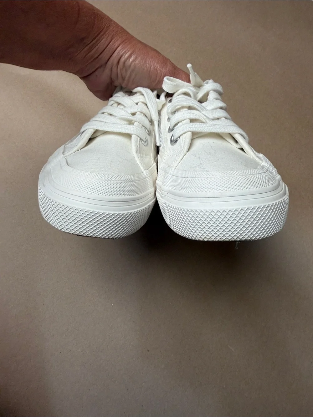 Zara White Platform Lace-Up Sneakers